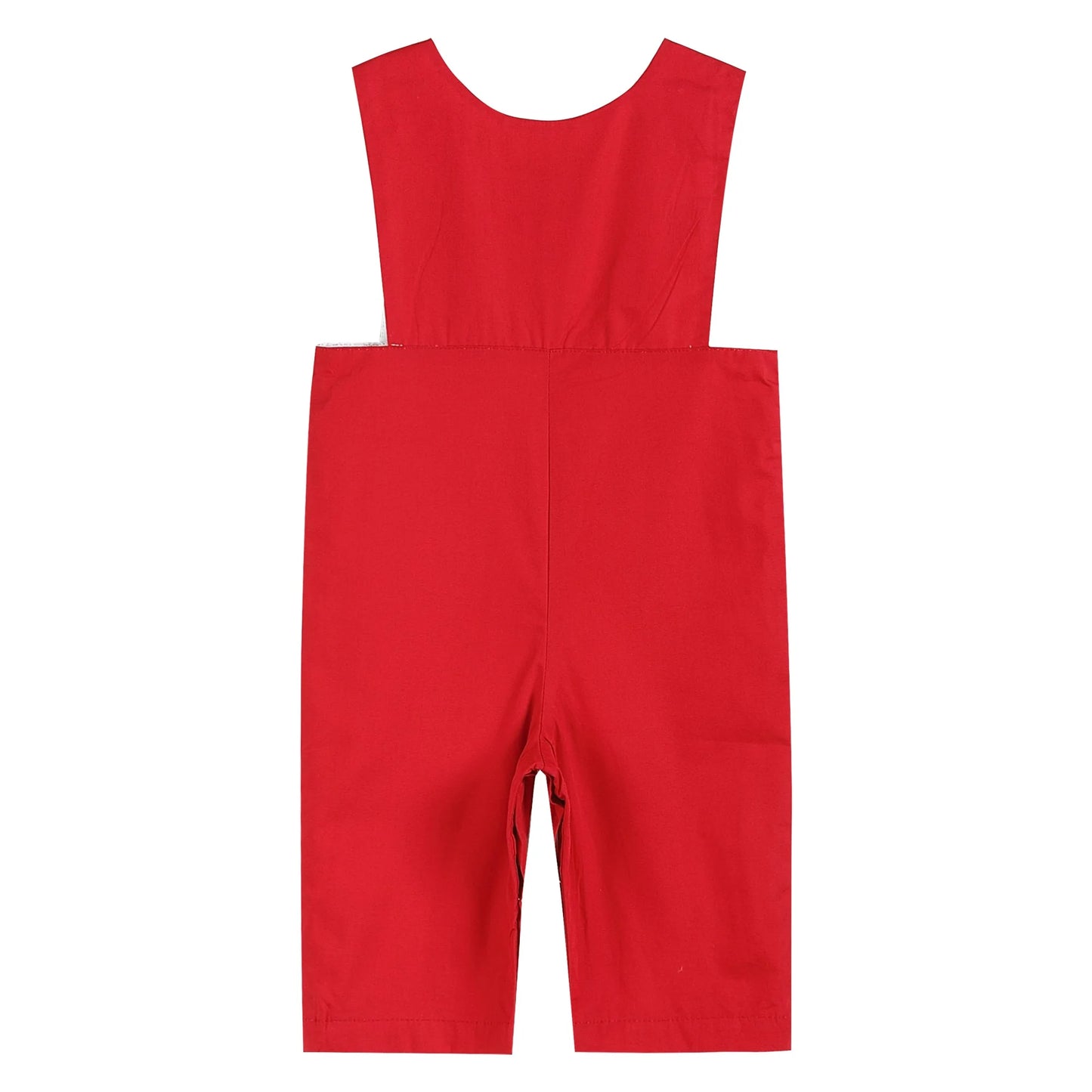 Red & White Santa Smocked Overalls