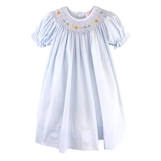Bishop Smocked Dress w/ Flowers