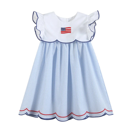 USA Flag Seersucker Dress