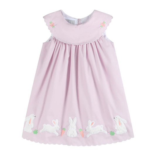 Light Purple Bunny & Flowers Dress
