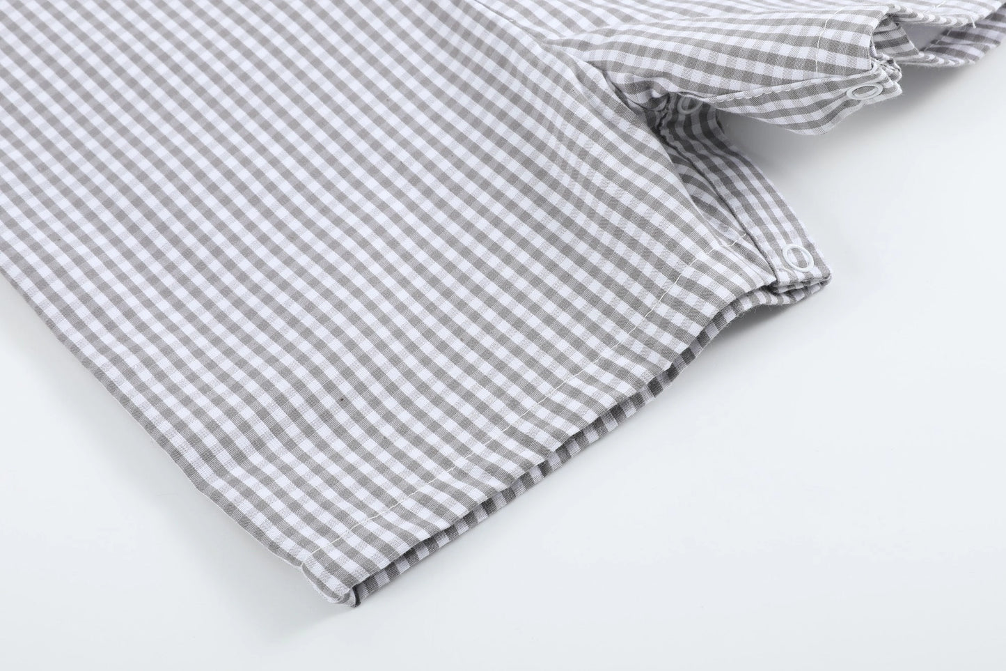 Gray Gingham Golf Tee & Short