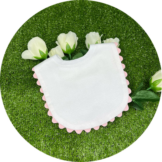 White Cotton Pique Bibs