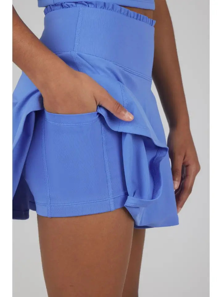 Ultramarine Ruffle Skort Set