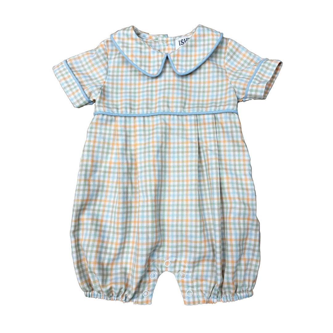 Boys Fall Plaid Romper