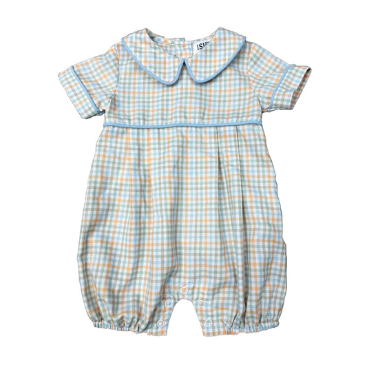 Boys Fall Plaid Romper