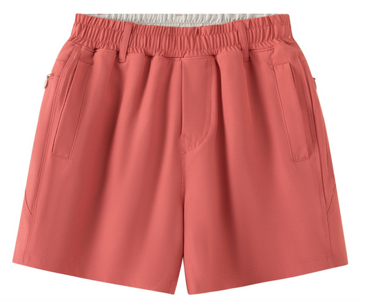Red Relaxed FB Short