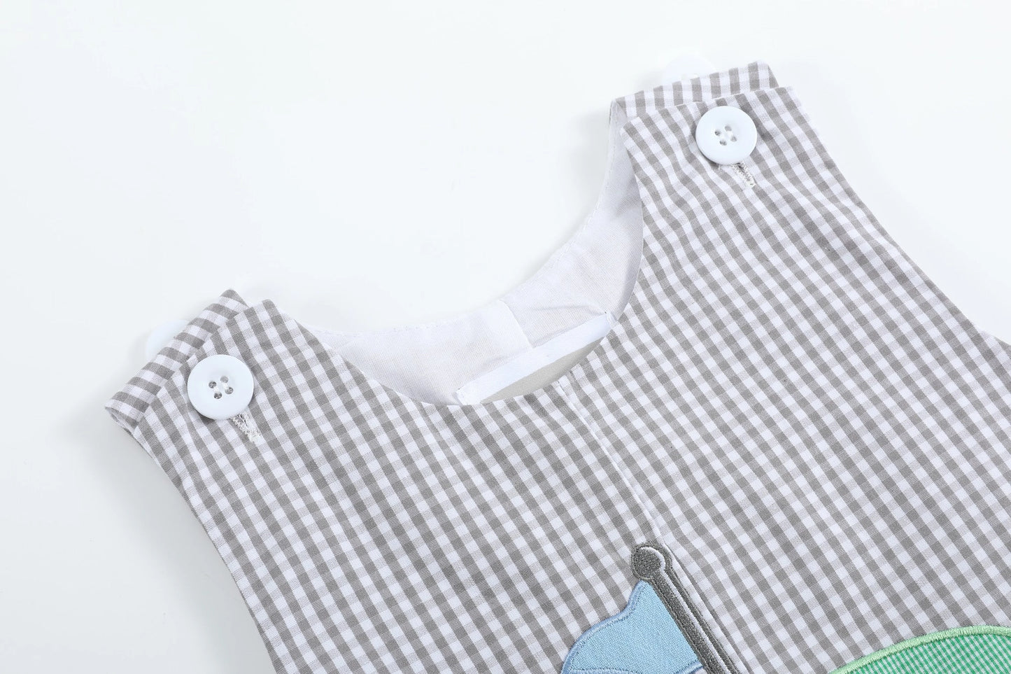 Gray Gingham Golf Shortall