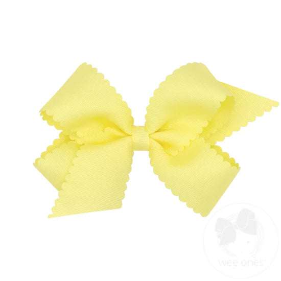 Medium Scalloped Edge Grosgrain Bow