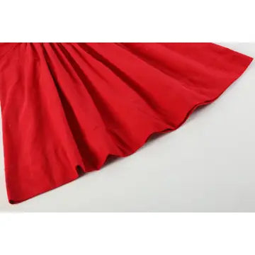 Red Velvet Christmas Smock Dress