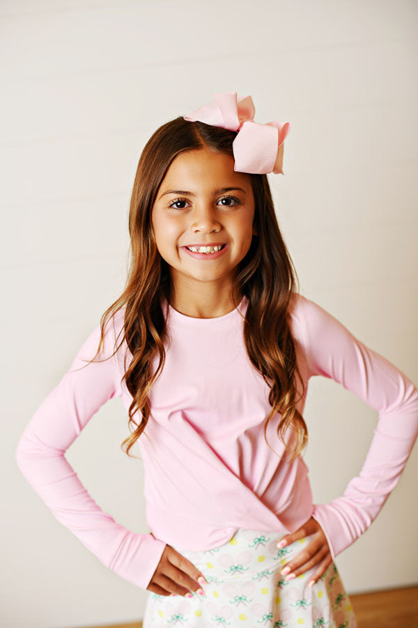 Pink Racquet Knot Top