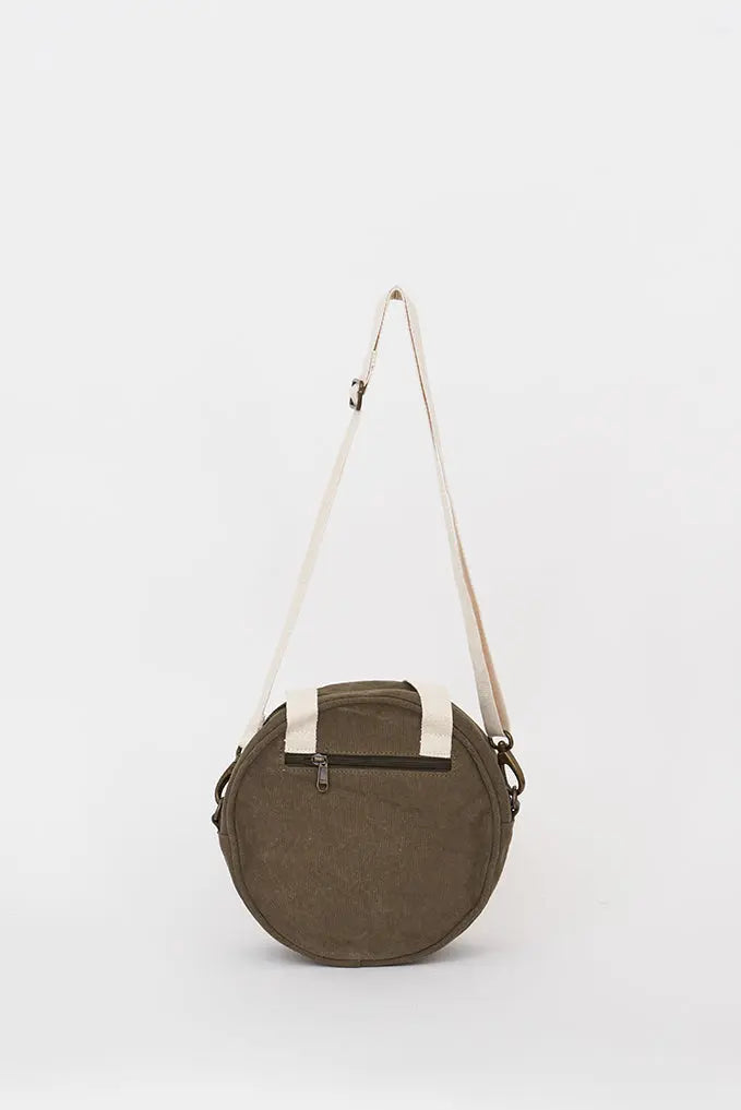 Khaki Round Bag