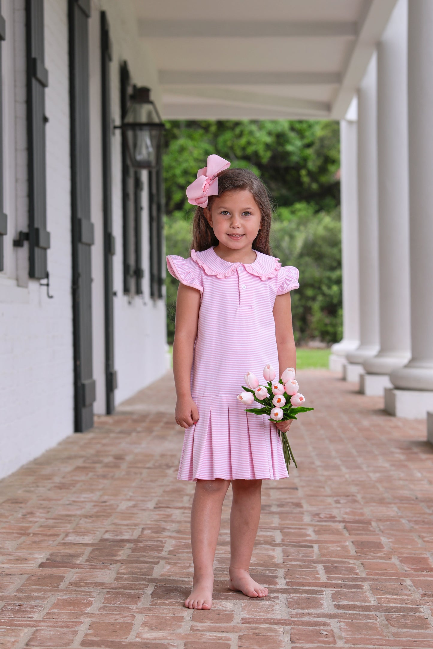 Light Pink Stripe Camilla Dress