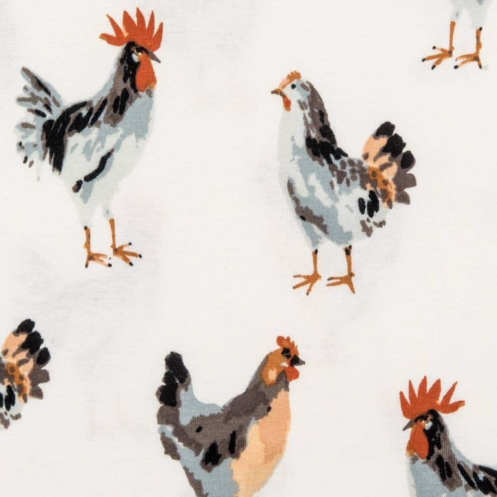 Chicken Organic Gown & Hat Set