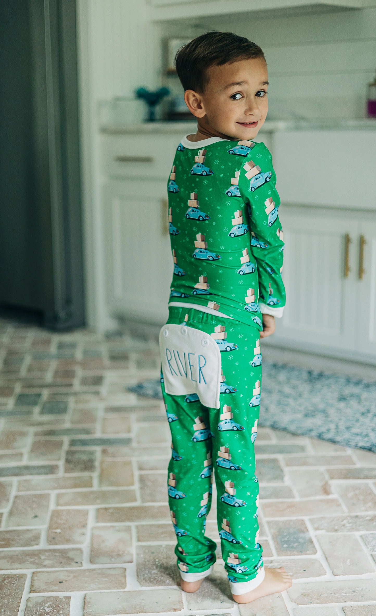 Blue Car Buttflap PJs