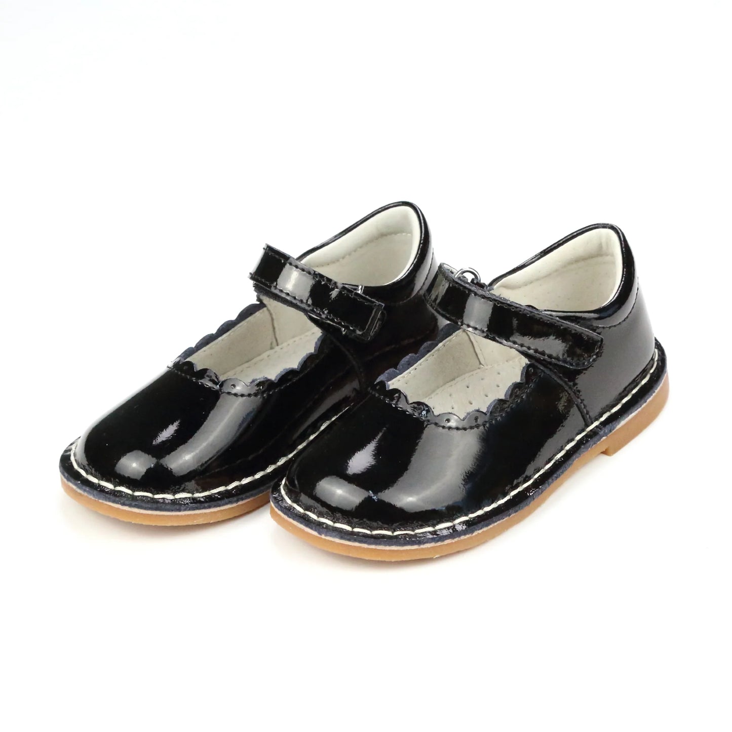 Blk Patent Caitlin Scalloped Mary Jane