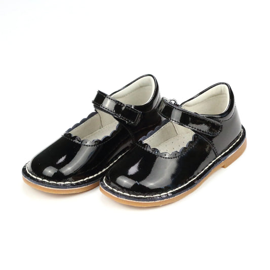 Blk Patent Caitlin Scalloped Mary Jane