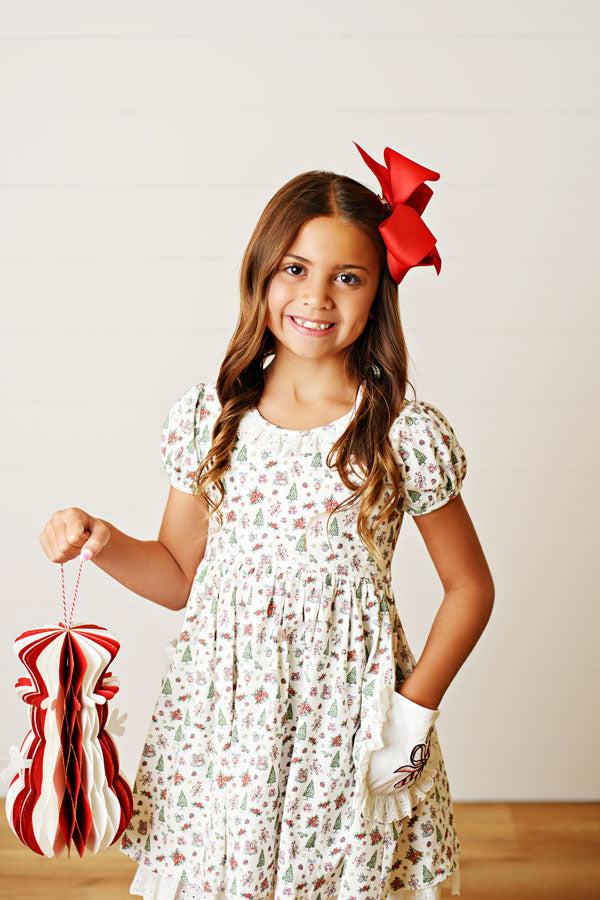 Tree Eyelet Pocket Dress