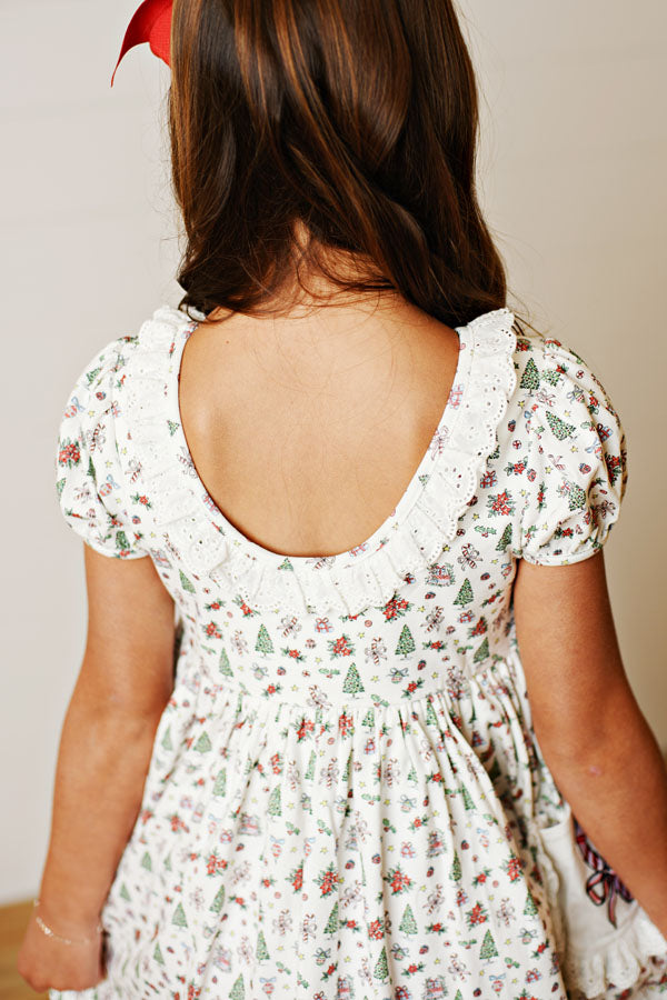 Tree Eyelet Pocket Dress