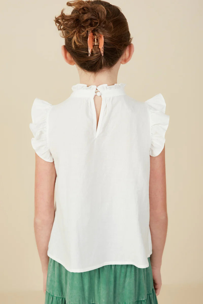 Cream Embroidered Top