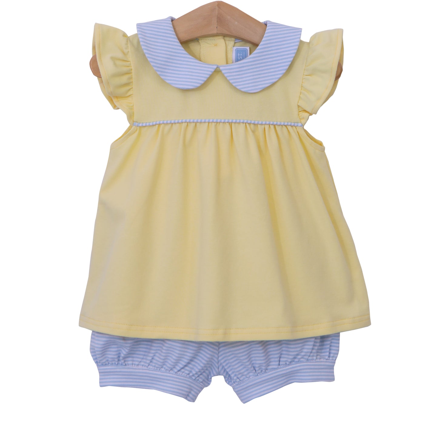 Genevieve Blue Stripe Bloomer Set
