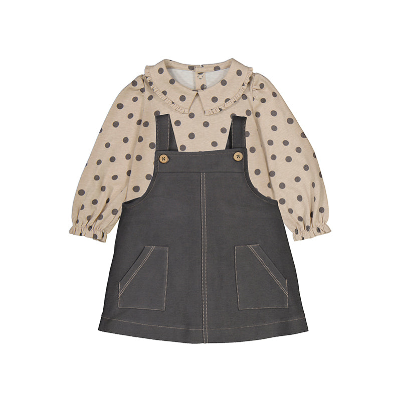 Dot Blouse & Jumper Set