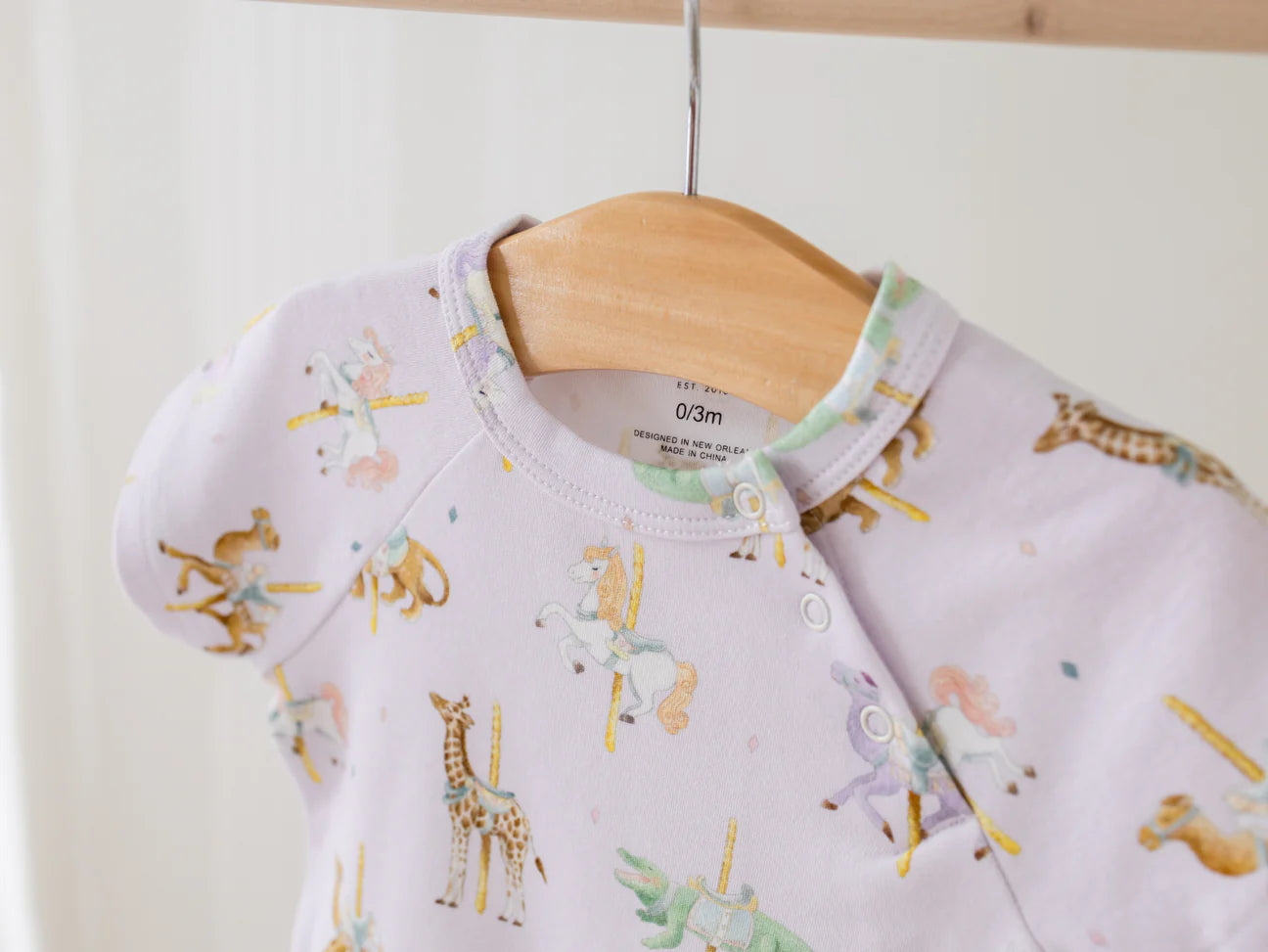 Round & Round We Go Organic Cotton Baby Onesie