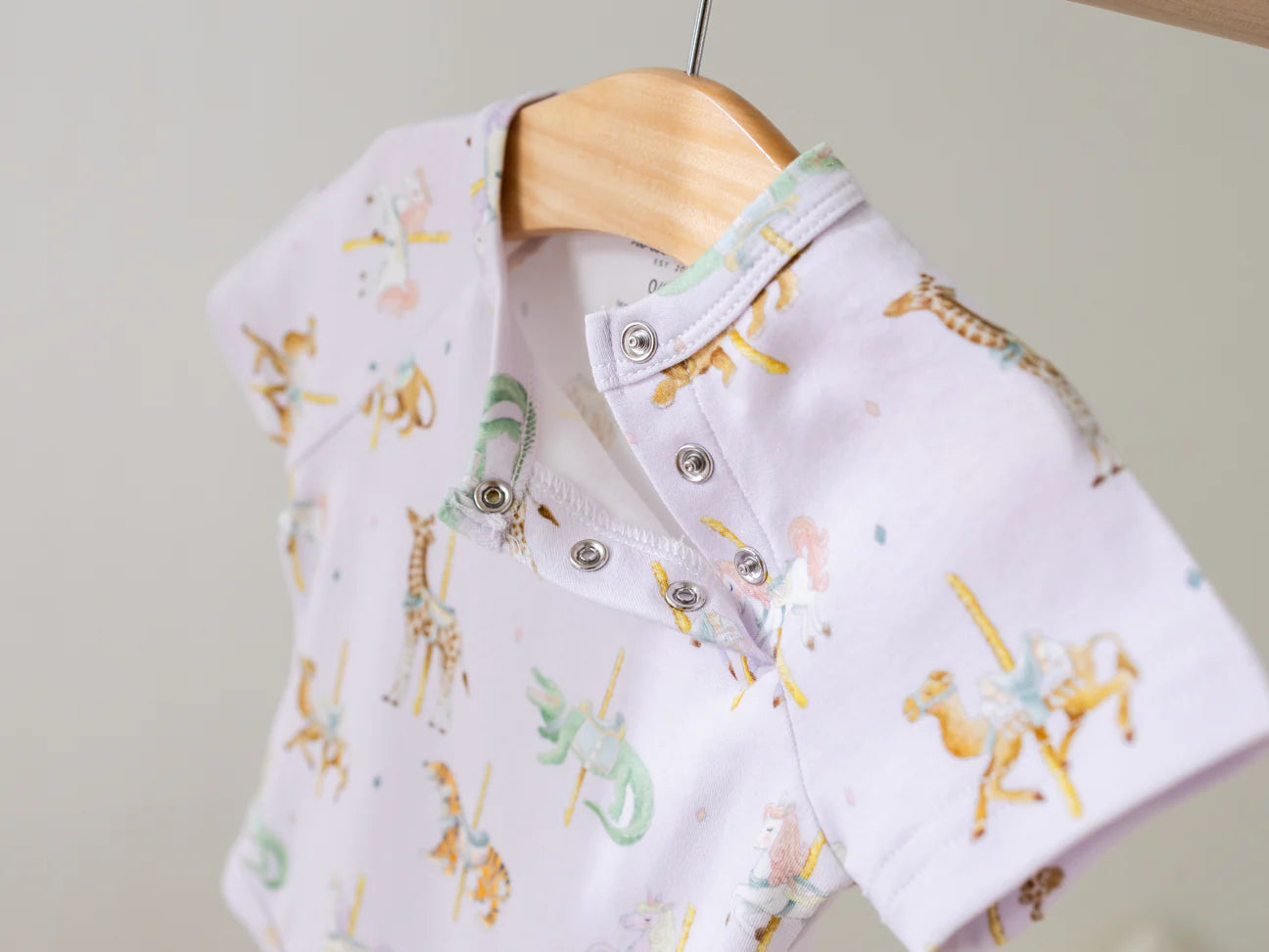 Round & Round We Go Organic Cotton Baby Onesie