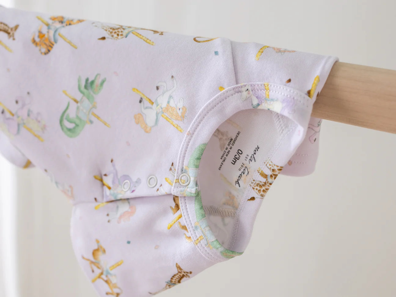 Round & Round We Go Organic Cotton Baby Onesie