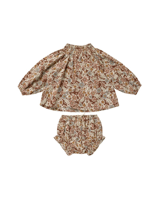 Autumn Bloom Blouse Set