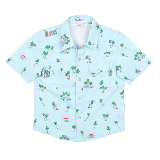 Coastal Getaway Pearl Snap SS Shirt