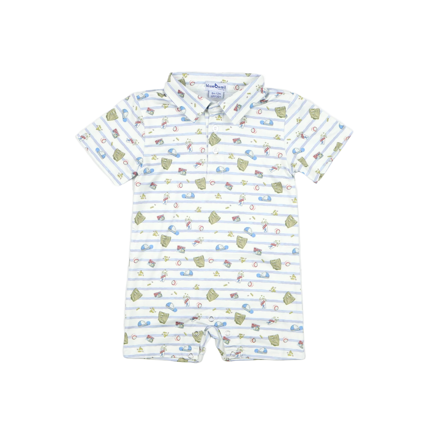 7th Inning Perf Polo Romper