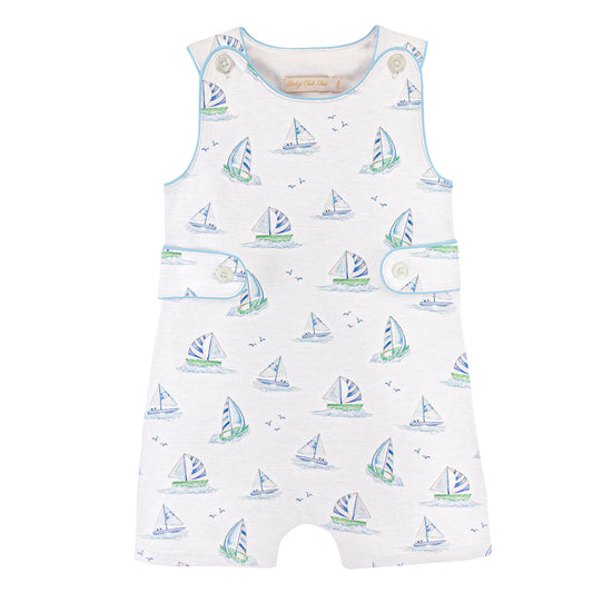 Blue Sails Button Romper
