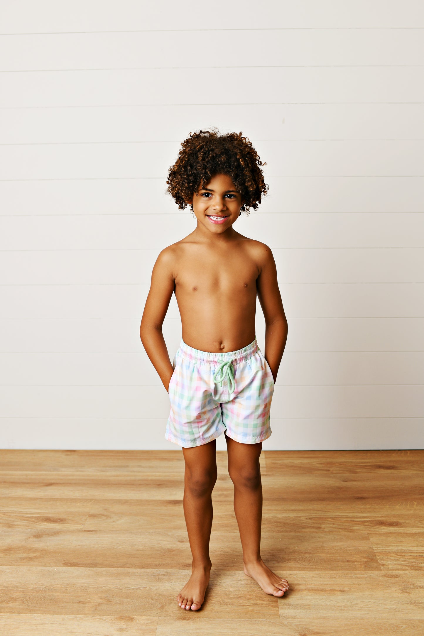 Plaid Swim Trunk