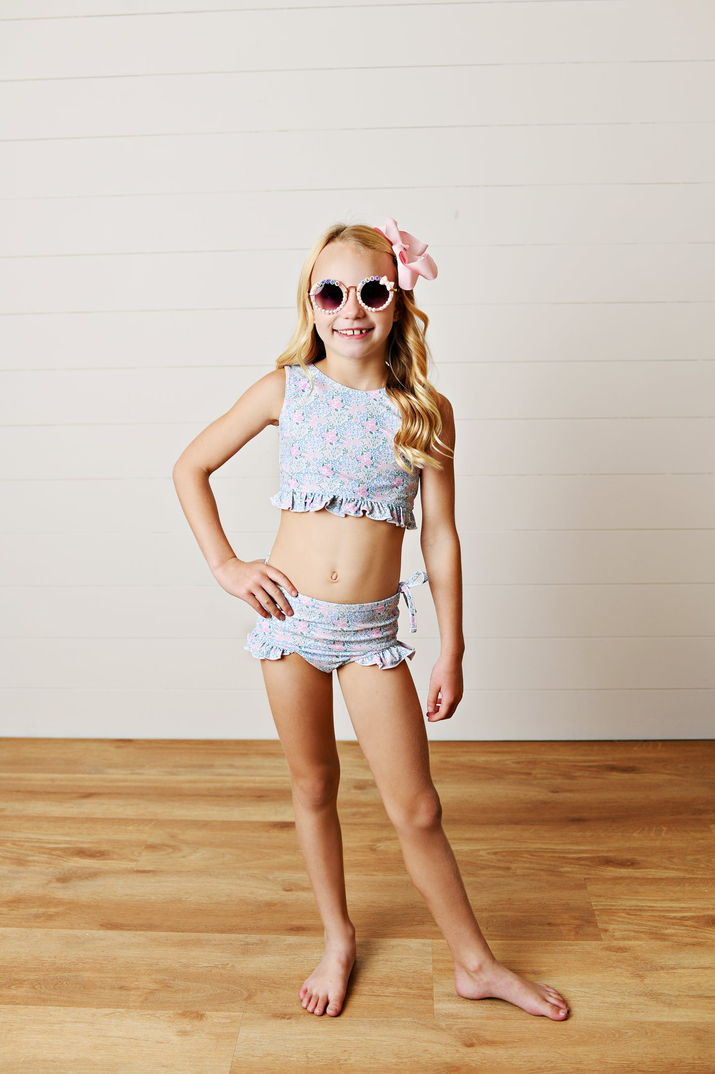 Blue Floral Swimsuit
