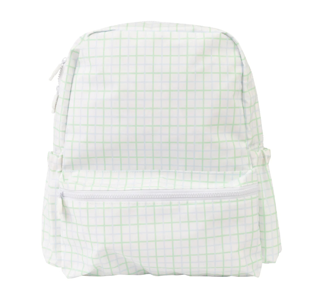 Blue Green Windowpane Small Backpack