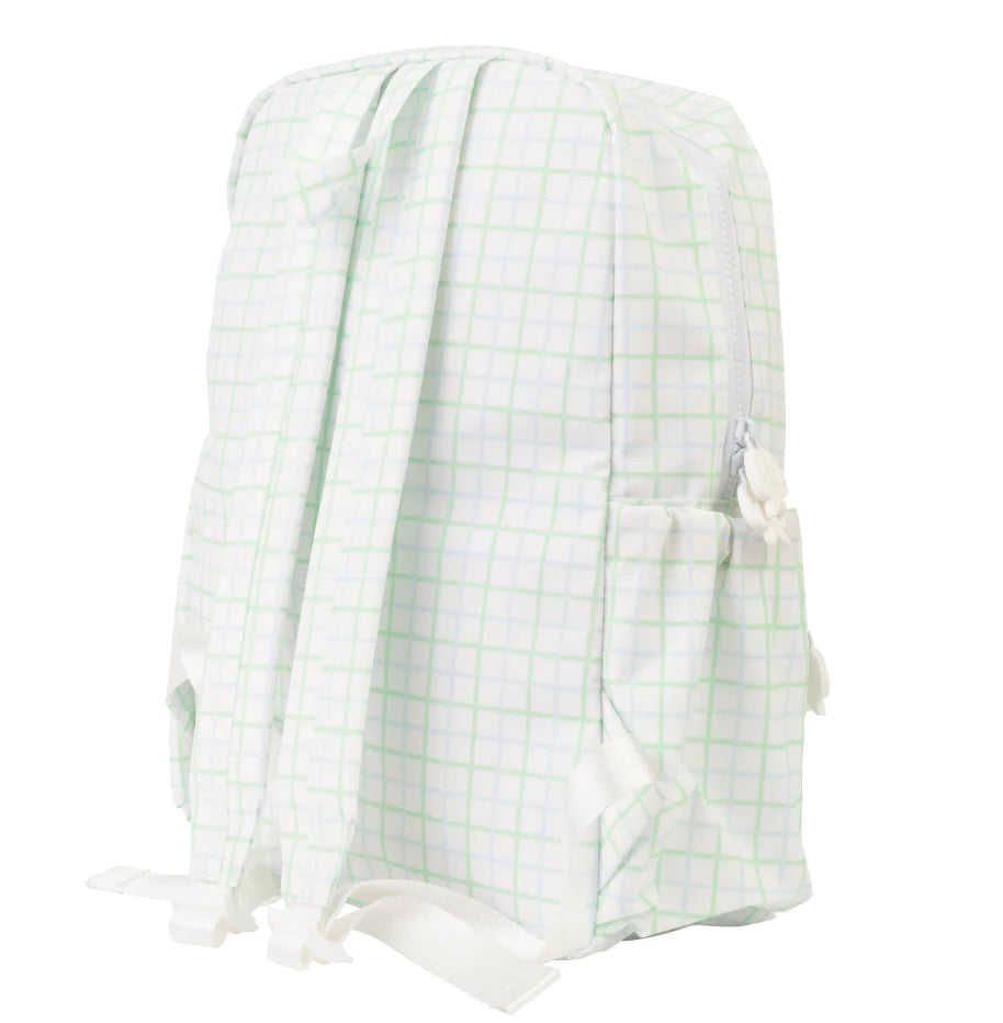 Blue Green Windowpane Small Backpack