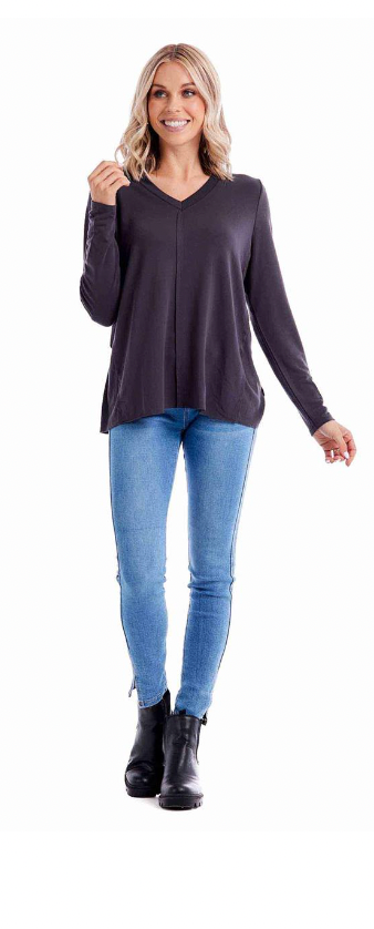 Black Dempsey LS Tee