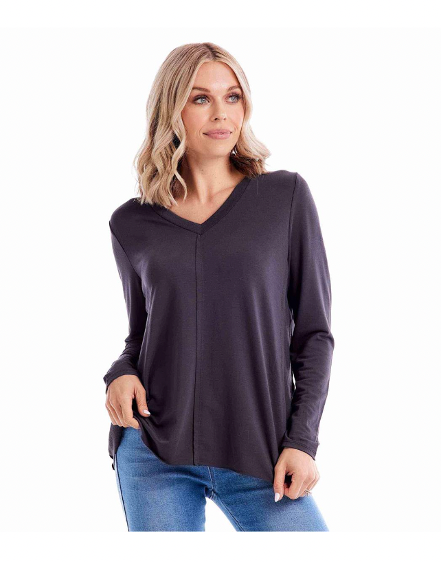 Black Dempsey LS Tee