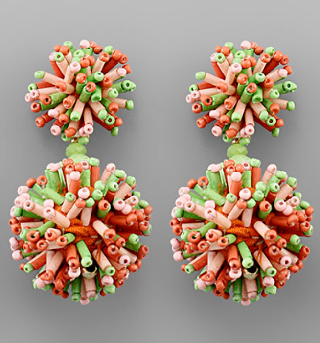 Green Dangle Earrings