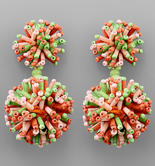 Green Dangle Earrings