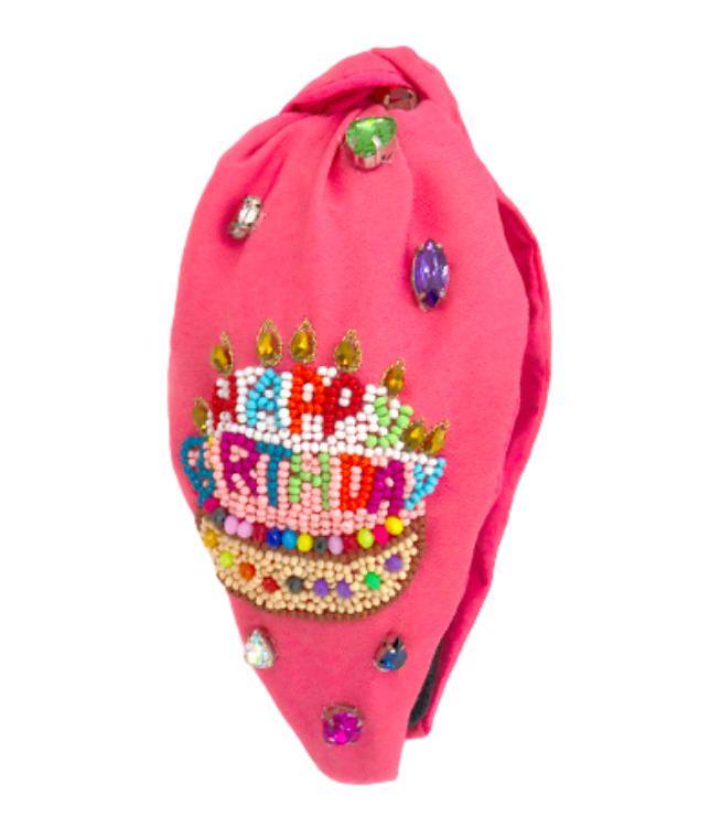 Happy Birthday Beaded Headband