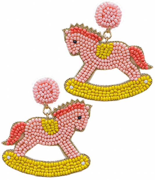 Rocking Horse Beaded Earring