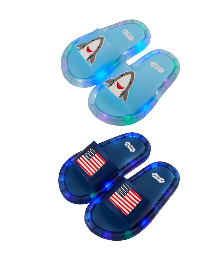Shark & Flag Light Up Sandals