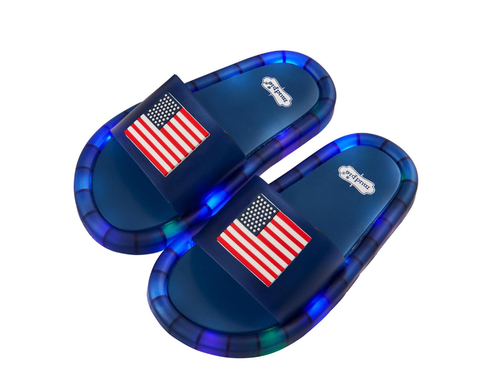 Shark & Flag Light Up Sandals