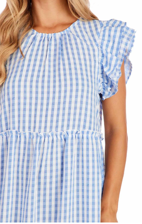 Blue Bardot Maxi Dress