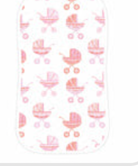 Pink Pram Burp Cloth