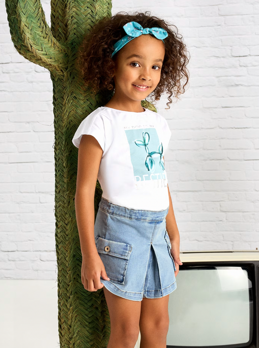 Light Denim Cargo Shorts