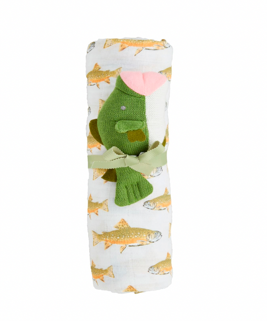 Fish Swaddle & Rattle
