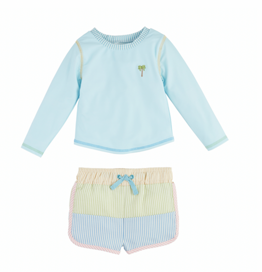 Seersucker Rash Guard Set