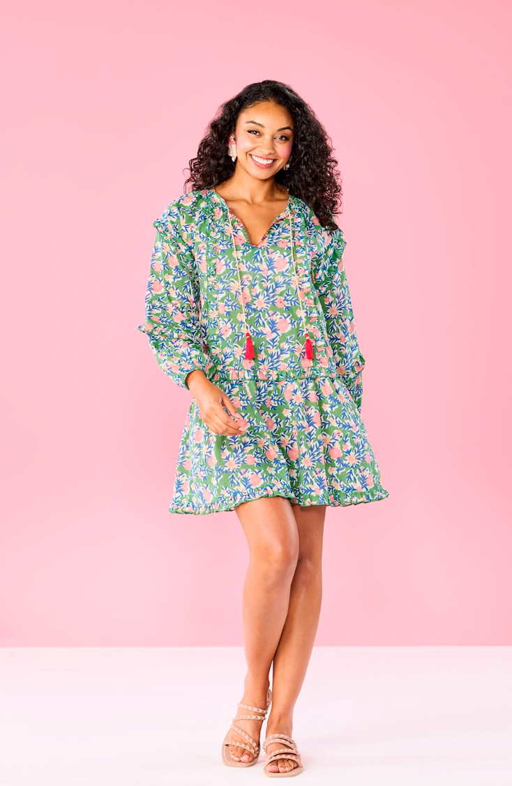Green Shawna Tunic Dress